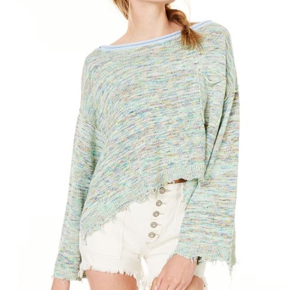 NEW Free People distressed space dye top - Picture 7 of 8